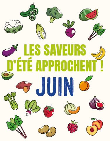 Découvrez notre calendrier de saisonnalité de Juin 2025 !