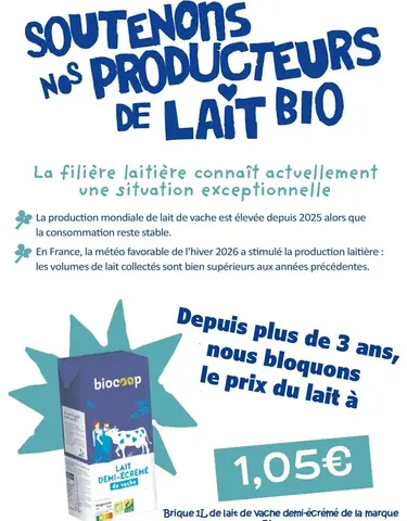 Soutenons nos producteurs de lait bio !