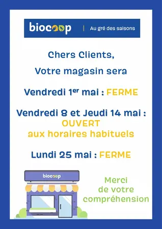 Jours fériés au mois de mai